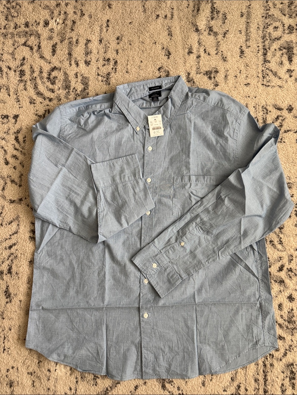 J crew Men's Light Blue Button-Down Shirt
